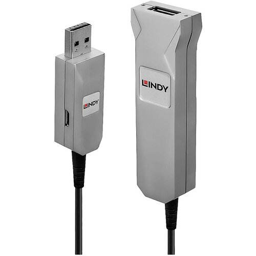 Lindy USB kabel USB 3.2 gen. 1 (USB 3.0) USB-A vtič\, USB-A vtičnica 50.00 m črna\, siva 42701, (20416523) Slike