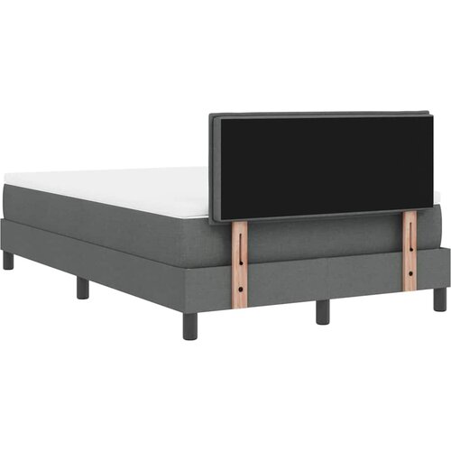  Krevet s opruga kutije Tamno siva 120 x 200 cm tkanina Slike