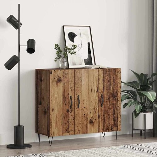 vidaXL Strani šal Star les 90 x 34 x 80 cm Konstruiran les Cene