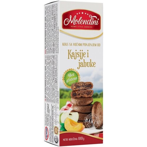 Molendini keks sa kajsijom i jabukom bez glutena 180g Slike