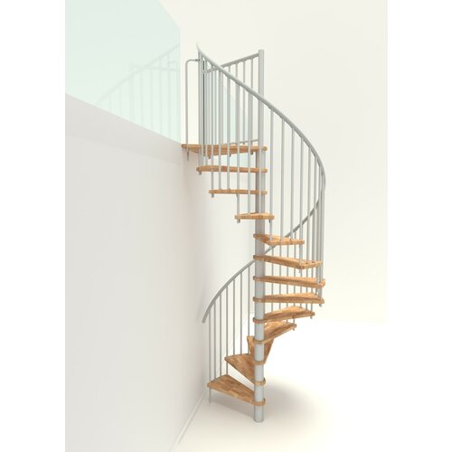 Minka spiralne stepenice - spiral smart bela bukva 160 cm Slike