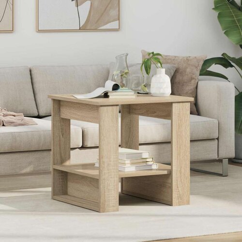  Klubska miza Sonoma hrast 51 x 50 x 50 cm Konstruiran les, (5000120542) Cene