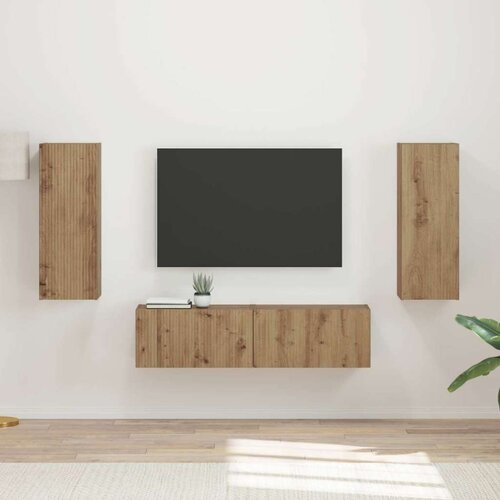  Komplet TV omaric 2 pcs Umetni hrast Konstruiran les, (5000132426) Cene
