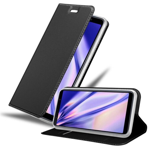 Cadorabo Ohi&scaron;je, združljivo z Samsung Galaxy A7 2018 v klasična črna - Za&scaron;čitni ovitek z magnetnim zapiranjem, stoječo funkcijo in režo za kartice, (20558772) Cene