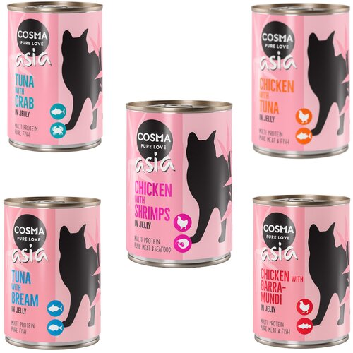 Cosma Ekonomično pakiranje Asia u želeu 12 x 400 g - Mix 2 (5 vrsta) Cijene