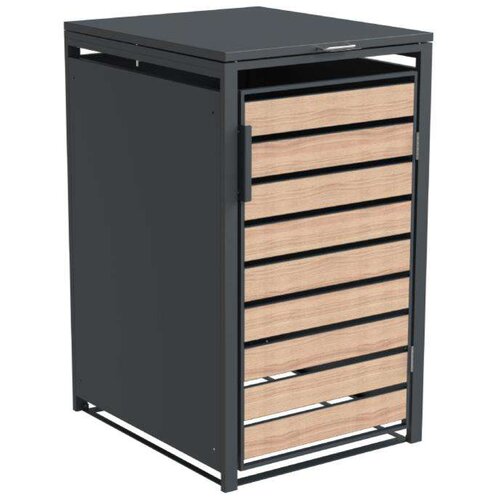  Westman - Spremi&amp;scaron;te za kantu za smeće Lacina | 1x240L | Izgled antracit/drvo | 80x68x116 cm - BRANDED IN GERMANY Slike