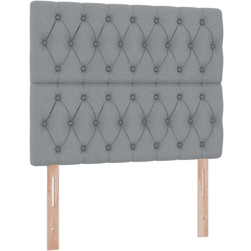  Krevet S LED lampica Svijetlo siva 120 x 200 cm tkanina Slike