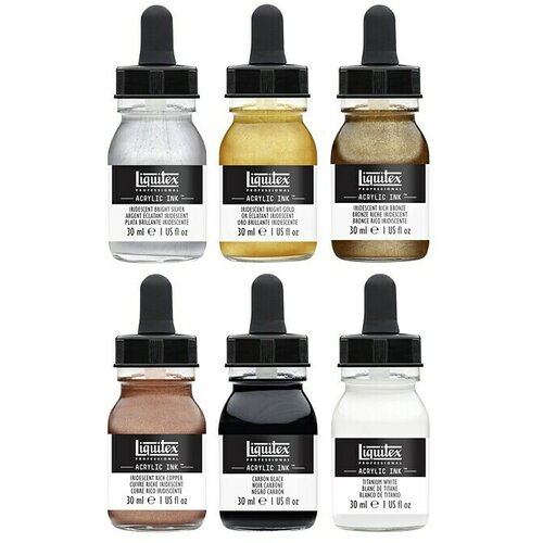 LIQUITEX Professional Set tinte za crtanje (Razvrstano po boji, 6 Kom. x 30 ml, Boca) Slike
