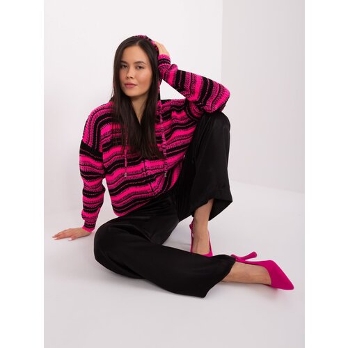 Fashion Hunters Sweater-BA-SW-8000.56P-black-pink Cijene