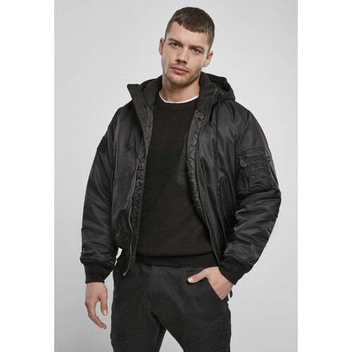Urban Classics hooded MA1 bomber jacket black Slike