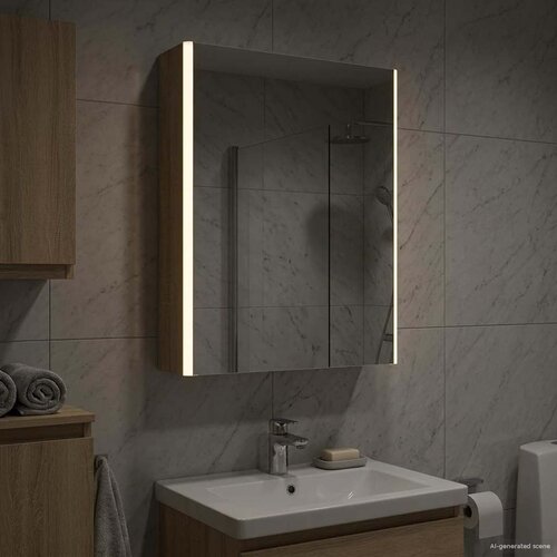  Kupaonski ormar s ogledalom Sonoma hrast 53,5 x 15,5 x 70 cm Cijene
