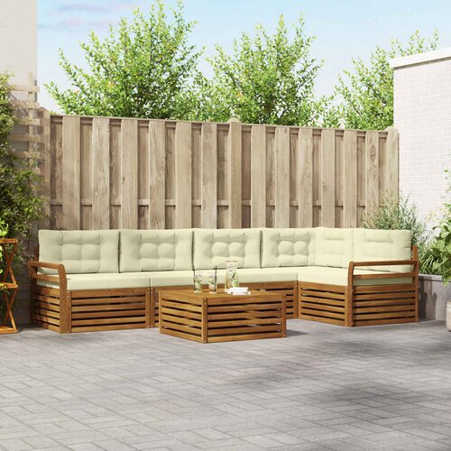  Set vanjskih sofa 6 kom. Prirodna i krem Cijene