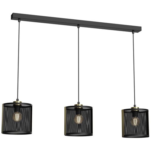  Luster na sajli KAGA 3xE27/60W/230V crna/zlatna Cene