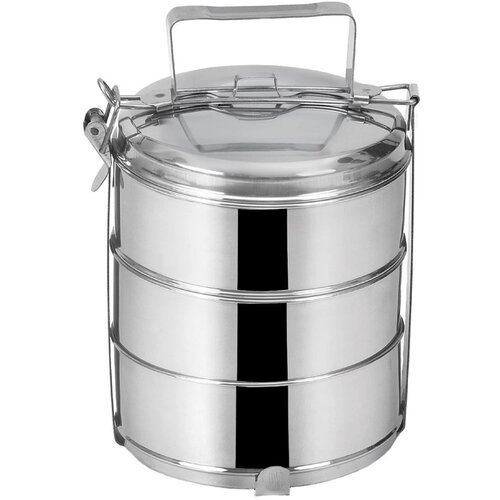  3x1300 ml inox lunch box posoda za hrano z ročajem Slike