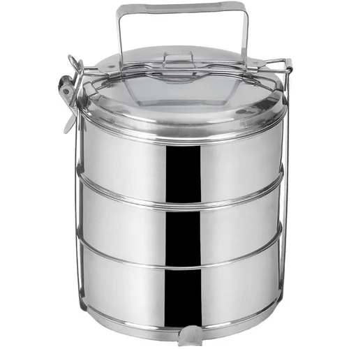  3x1300 ml inox lunch box posoda za hrano z ročajem