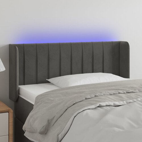 vidaXL LED uzglavlje tamnosiv 93x16x78/88 cm baršunasto Cijene