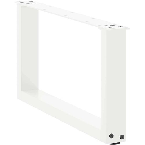  Noge za stolić U-oblika 2 kom bijele 60x(30-31) cm čelik Slike