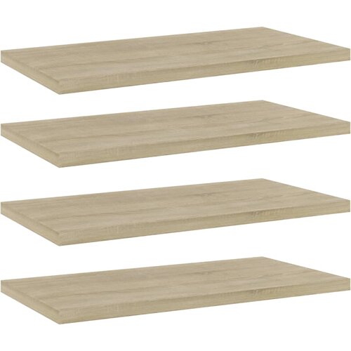Police za knjige 4 kom boja hrasta sonome 40x20x1,5 cm drvene Cene