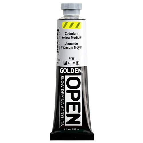  GOLDEN OPEN akrilna boja koja se sporo su&amp;scaron;i 59 ml | 7130 Cadmium Yellow Medium Slike