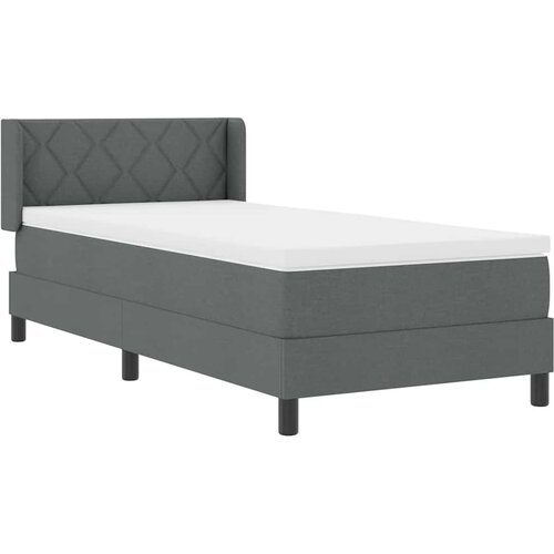  s opruga kutije Tamno siva 100 x 200 cm tkanina Slike