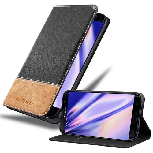 Cadorabo Case, združljiv s Samsungom v črno rjavi barvi - za&amp;scaron;čitni pokrov z magnetnim zapiranjem, stoječo funkcijo in režo za kartico, (20590262) Slike