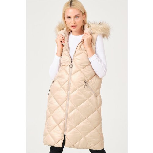 Dewberry Z6717 LADIES VEST-FLAT CREAM Slike