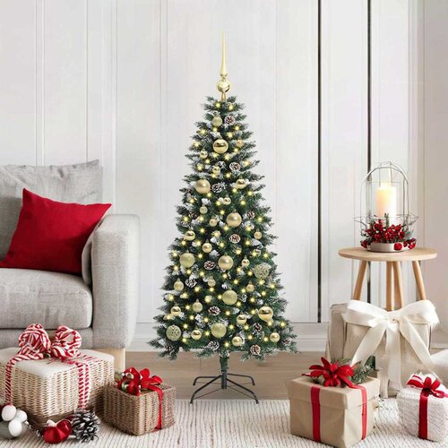 vidaXL Umestno božično drevo med 150 LED Zelena 50 x 50 x 120 cm Cene