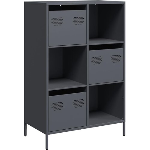  Visoka komoda antracit 68x39x103,5 cm od čelika Slike