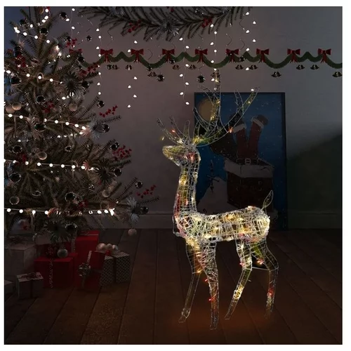  Božična dekoracija jelen 140 barvnih LED lučk 128 cm