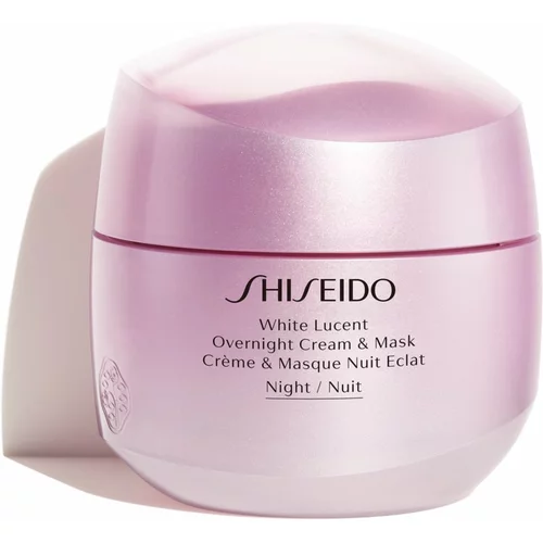 Shiseido White Lucent Overnight Cream & Mask noćna hidratantna maska i krema protiv pigmentnih mrlja 75 ml