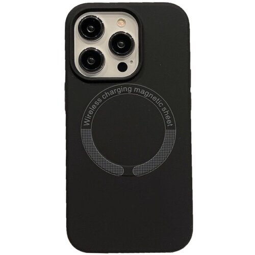  futrola leather case silikon magsafe za iphone 14 pro (6.1) crna Slike