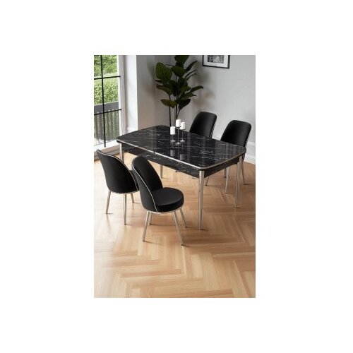 Hanah home trpezarijski set, 5 dijelova, crni Cijene