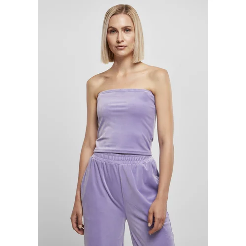 UC Ladies Ladies Short Velvet Tube Top Lavender