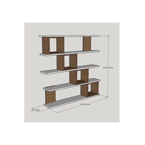 Hanah home Polica 120x119,9x19,5cm Orah Slike