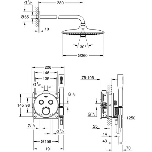 Tu&amp;scaron; grohe komplet za prho grohtherm smartcontrol 34744000 Slike