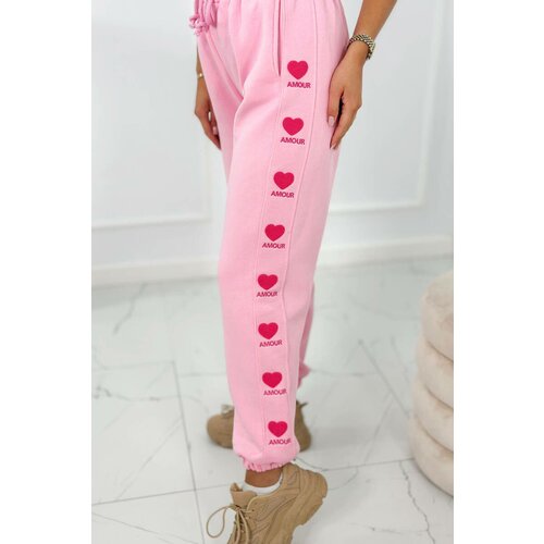 Kesi Pink Amour Cotton Trousers Slike