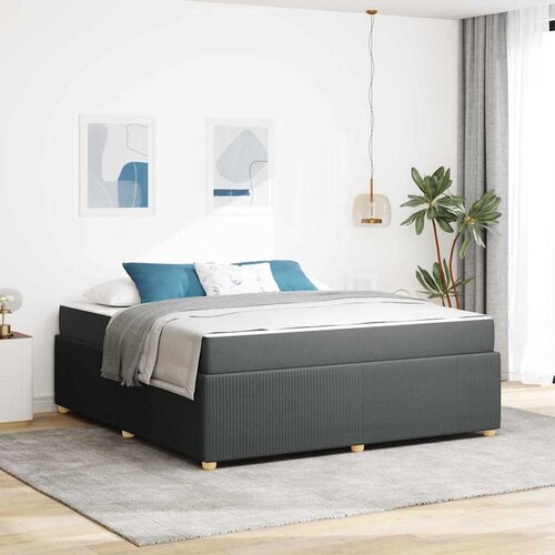  Krevetna konstrukcija Tamno siva 180 x 200 cm tkanina Slike