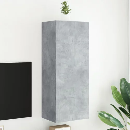  Zidni TV ormarić siva boja betona 40,5 x 30 x 102 cm drveni