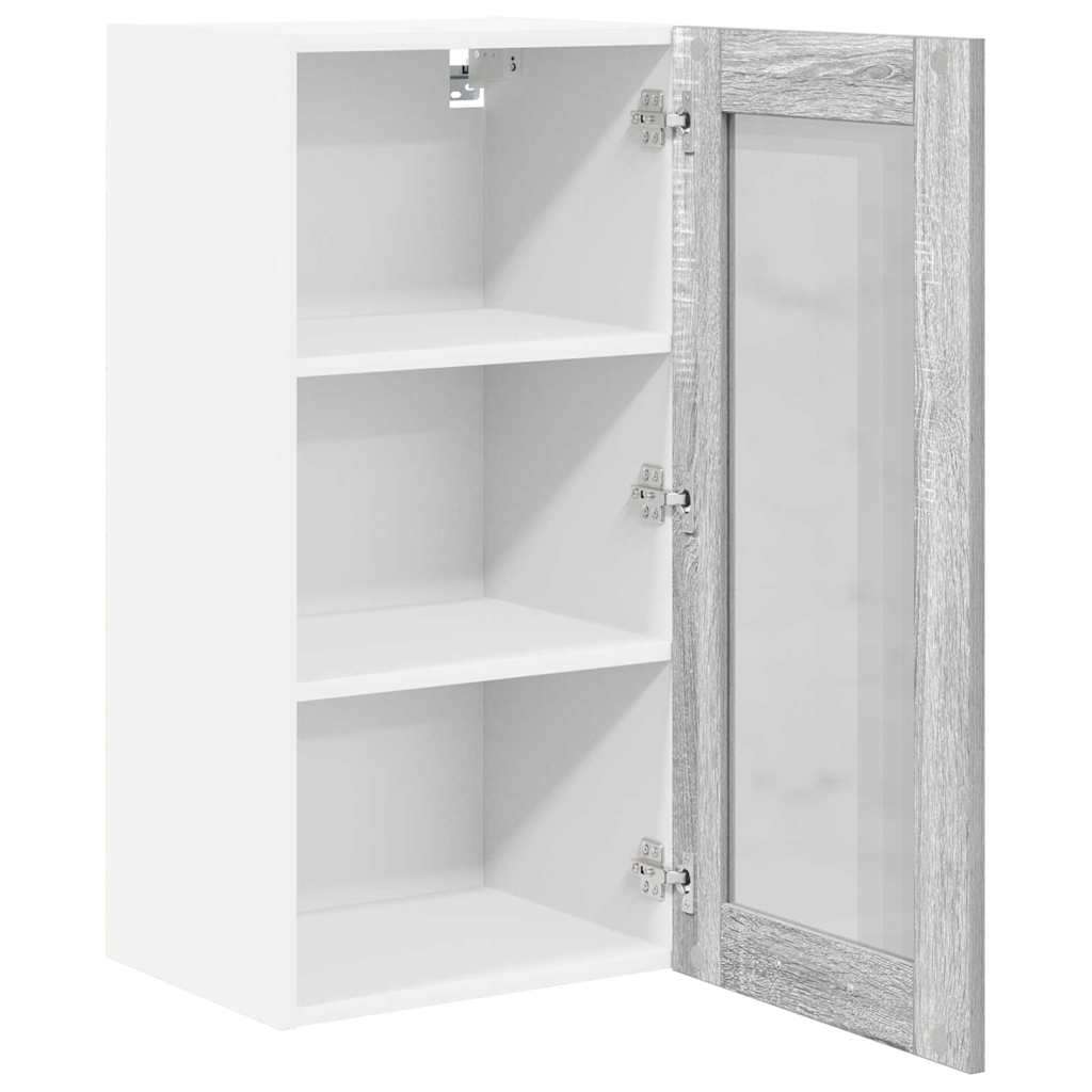  Viseći ormarić s policom Riga 2 pcs Siva Sonoma 40 x 31 x 80 cm Slike