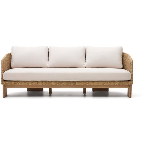 Kave Home Bež/u prirodnoj boji vrtna sofa od umjetnog ratana Xoriguer &amp;ndash; Slike