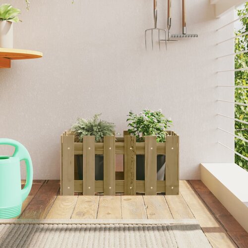 vidaXL Vrtna sadilica s izgledom 60x30x30 cm impregnirana borovina Cijene