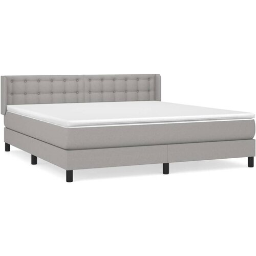 Maison Chic Box spring postelja - Vzmetna postelja z vzmetnico svetlo siva 180x200 cm blago SL7257, (21903810) Cene