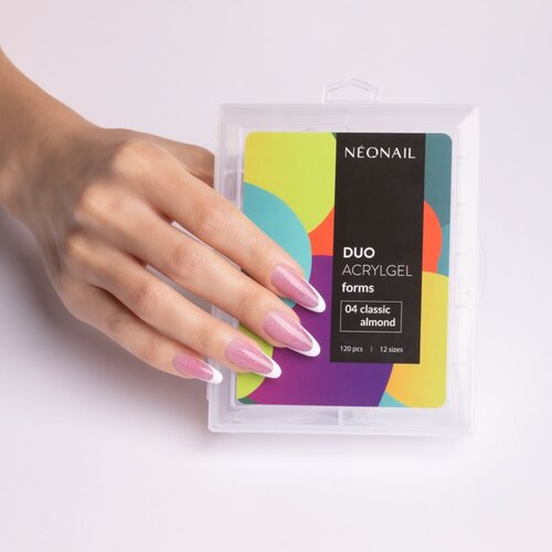 NeoNail Duo Acrylgel Forms predloge za nohte vrsta 04 Classic Almond 120 kos Slike