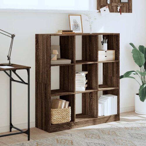  Regal za knjige boja hrasta 102 x 32 x 108 cm konstruirano drvo Slike