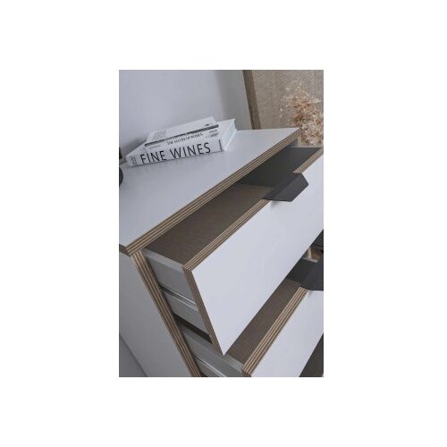 Hanah home Komoda s ladicama Arden, 50 x 105 x 40 cm, Bijela Slike
