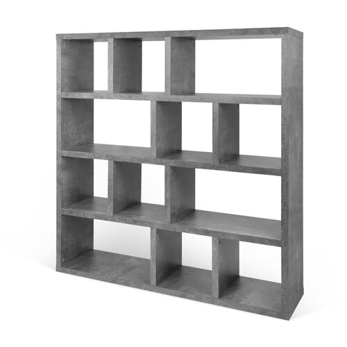 TemaHome Siva knjižna omara v betonskem dekorju Berlin, višina 159 cm Cene