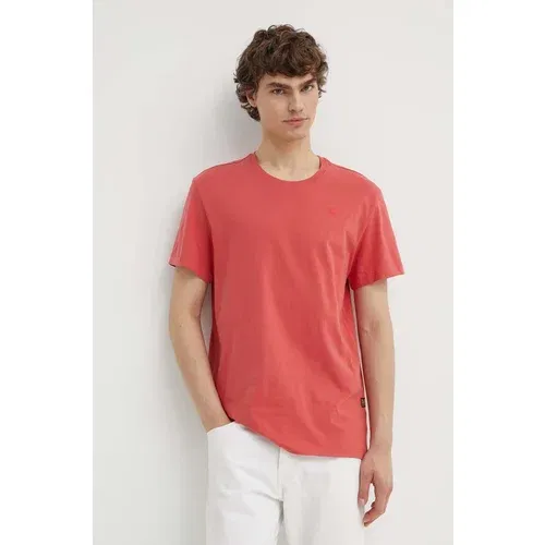 G-star Raw Pamučna majica za muškarce, boja: ružičasta, bez uzorka