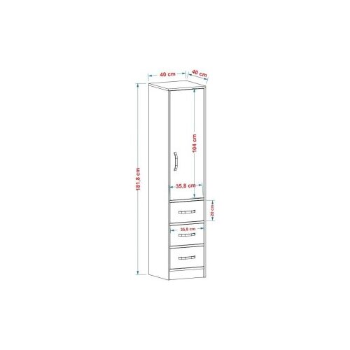 Hanah home Vi&amp;scaron;enamenski ormar Modera White Slike