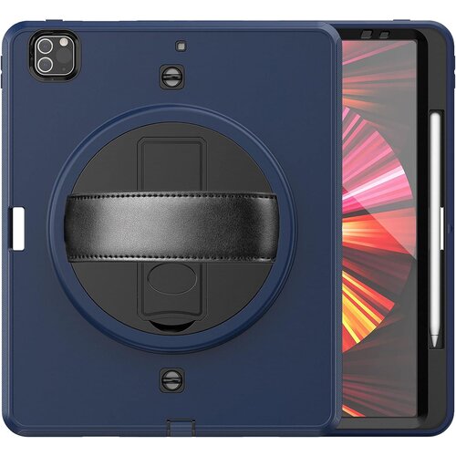 JTech Ohi&scaron;je za iPad Pro 4/3 12,9" s stojalom in naramnim pasom mornarsko modro, (22025586) Cene