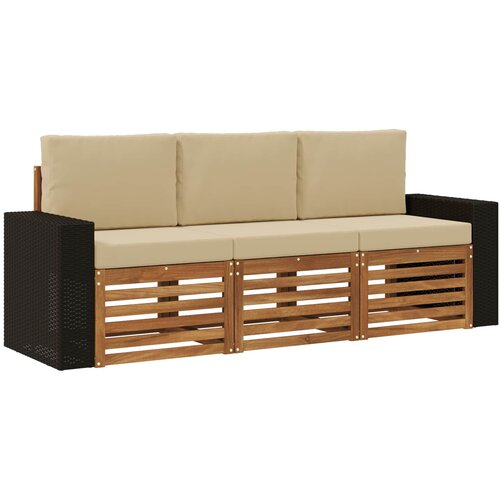  Setovi sofa 3 kom. Čvrsto drvo akacije Slike